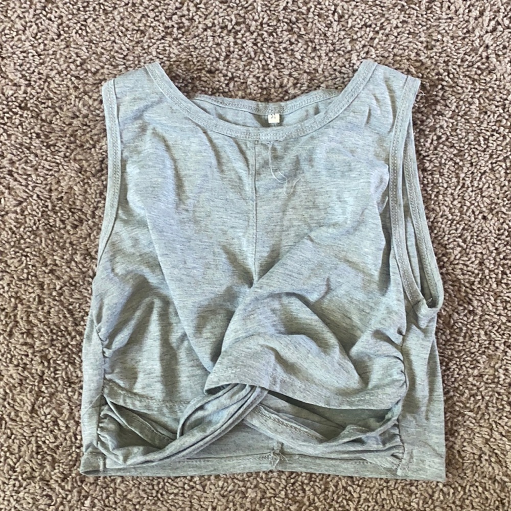 Grey crop top
